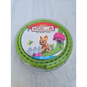 Zuru Mayka Toy Block Tape 1M / 3.2FT Green Compatible with LEGO Building Bricks